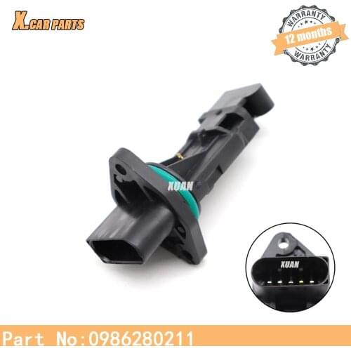 0986280211 Mass Air Flow Meters Sensor For Audi A3 S3 quattro TT Roadster 1.8 T 0280218034 F00C262040 06A906461E 06A906461EX