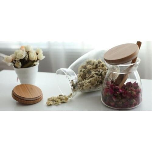 1PC 700ml 1100ml Borosilicate Glass Storage Box Tea Food Canister Kitchen Containers Jars Box Coffee Storage Tank JM 003