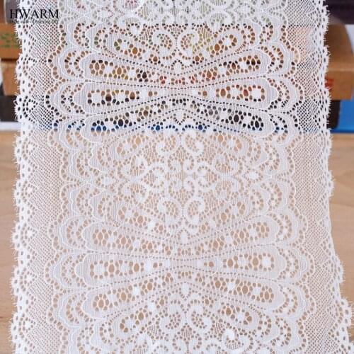 10yard african lace fabric ribbon wedding dress decoration trim Table Runner New underwear accessories 20cm Nylon bilateral wave