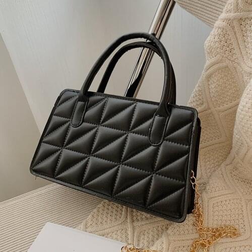 2021 Ladies Fashion 100 Simple Shoulder Bag Slanted Pure Casual Single Grid