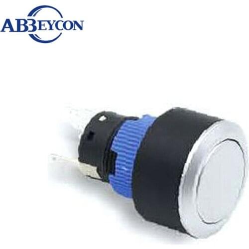 5pcs/Lot 22mm Momentary 220v economic SPST 250VAC 1NO1NC 22mm plastic push button switch non-illuminated 3pins terminal switch