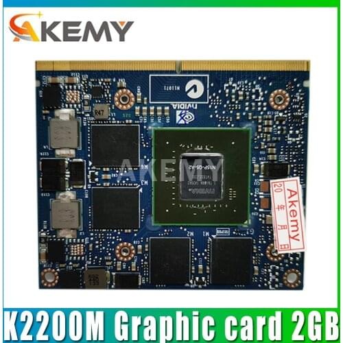 Akemy K2200M K 2200M N15P-Q5-A2 Video Graphic card 2GB CN-0XFDRD 0XFDRD For Laptop HP ZBook15 g1 8770w 8750w DELL M4700 M4800