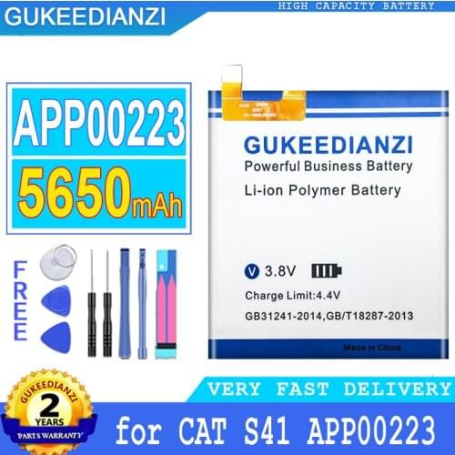 5650mAh GUKEEDIANZI Battery for Caterpillar CAT S41 APP00223 Big Power Bateria