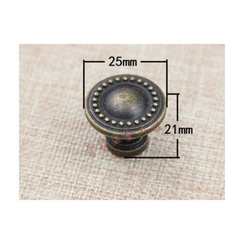 Antique handle single hole dark cabinet drawer European style furniture door small handle