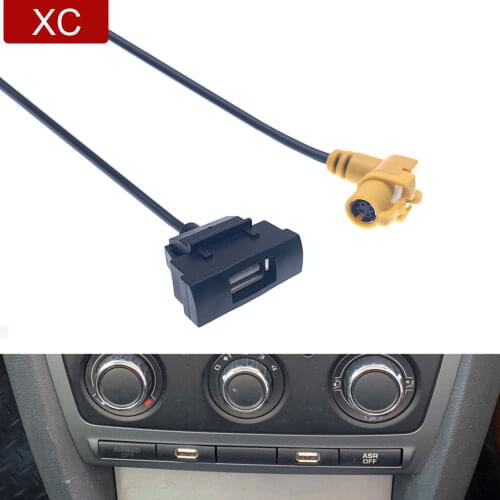 Car Usb Cable For RCD510 RNS315 Radio Extend USB 4 Pin Female Male Interface Cable Adapter for Skoda Octavia Slot Panel