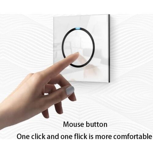 White 1-4 Gang 1 Way 2 Way Wall Concealed Push Button Switch PMMA Acrylic Panel 86 Type Household Wall Lamp Switch