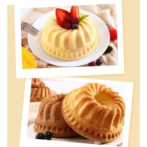 Large Hollow Round 9 Inch Chiffon Cake Mold Gear Plate Silicone Cake Mold Baking Tool Cake Decorating Tools baking accessories