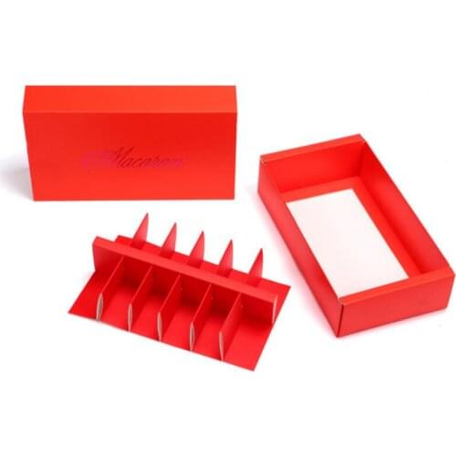 Colorful Macaron Box Holds 12 Cavity 20*11*5cm Food Packaging Gifts Paper Party Boxes Muffin Box LX7287