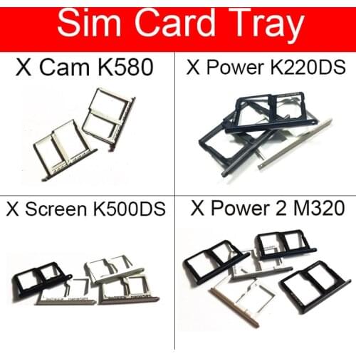 SIM Card Tray Holder For LG X Cam K580/X Screen K500DS/X Power K220DS/X Power 2 M320 Sim Card Reader Slot Socket Adapters Parts