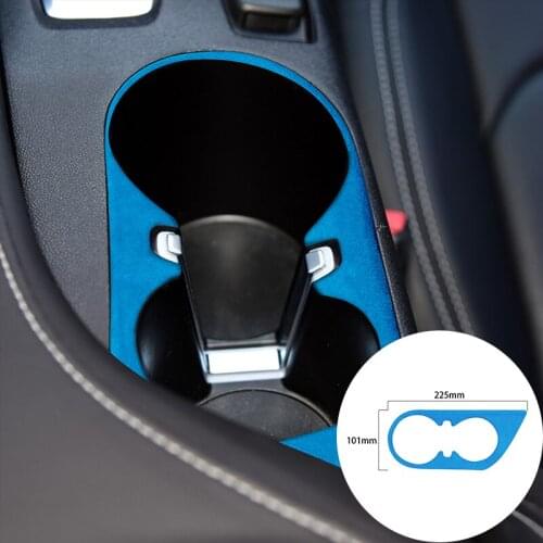 For Chevrolet Camaro 2016-2020 Alcantara Suede Car Water Cup Storage Box Panel Strip Covers Trim Stickers Internal Accessories