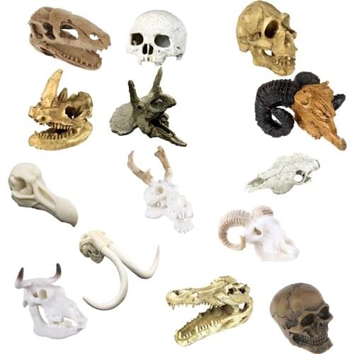 BACKGROUND TERRARIUM VIVARIUM REPTILE SNAKE DECORATION RESIN SKULL HEAD CAVE