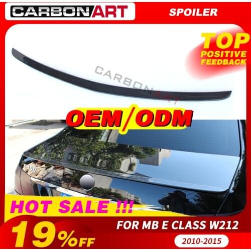 Glossy black color for Mercedez W212 carbon rear spoiler trunk spoiler For MB E class W212 2010 2011-2015