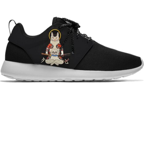 Samurai Cat Japan Style Ukiyo E Fashion personality Sport Running Shoes Lightweight Harajuku 3D Printed Men Women Mesh Sneakers