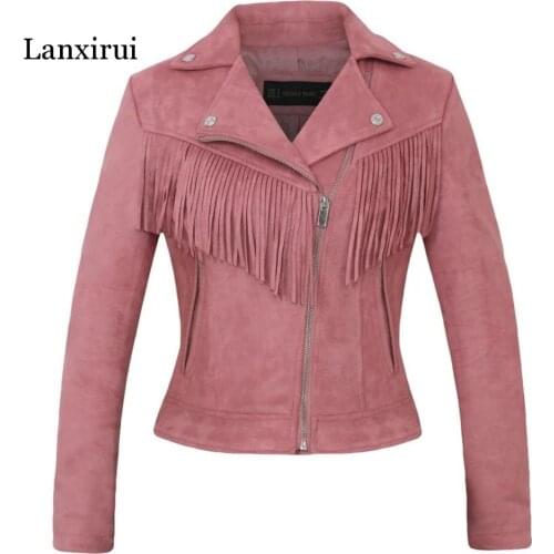 Lanxirui Womens Fashion Leather Jackets