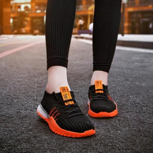 Summer Hard-wearing Sock Shoes Women Sneakers Womens Sport Shoes Womens Sports Shoes Black Knit Female Running Athletic E-559