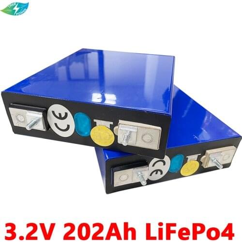 16PCS 3.2v 202Ah LiFePO4 Rechargeable Battery 200AH prismatic 24V 48V 200AH Lithium iron Phosphate Packs Solar Battery