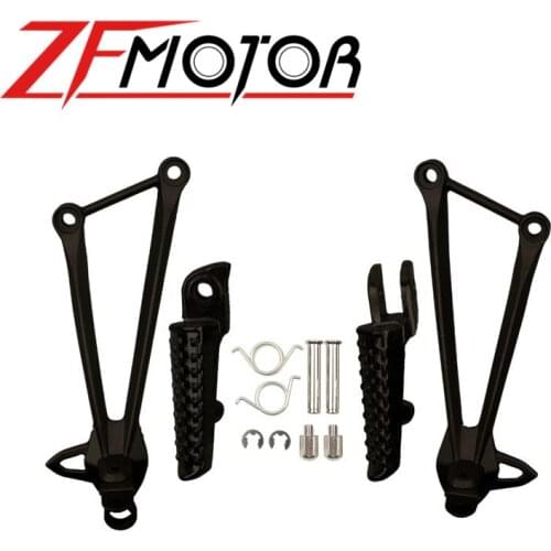 Motorcycle Rear Foot Pegs Footrest Brackets Rest For Kawasaki ZX10R ZX-10R 2008 2009 2010