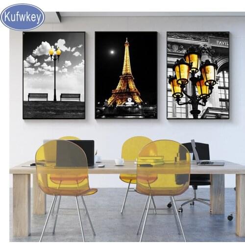 Multi-pictures diamond painting full square,Handicraft Diamond Embroidery Tower Lamp Street Landscape pictures mosaic,home decor