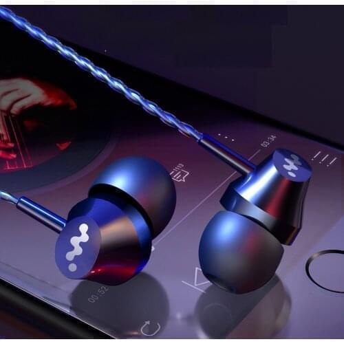 Earphone Microphone in ear 3.5mm interface universal Wired Headset subwoofer for Android for iPh