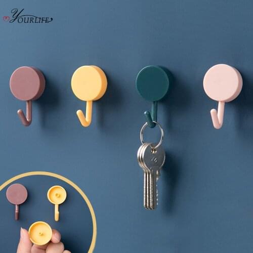 OYOURLIFE 10Pcs Creative Removable Combination Key Hanger Wall Hook Kitchen Bathroom Organizers Adhesive Hooks For Hanging