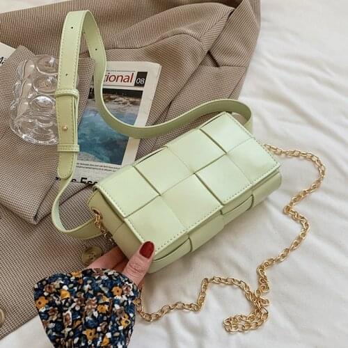 Luxury Brand Weave Crossbody Bags for Women Leather Shoulder Bag Sac A Main Small Flap Bags Female Handbag Vintage Messenger Bag