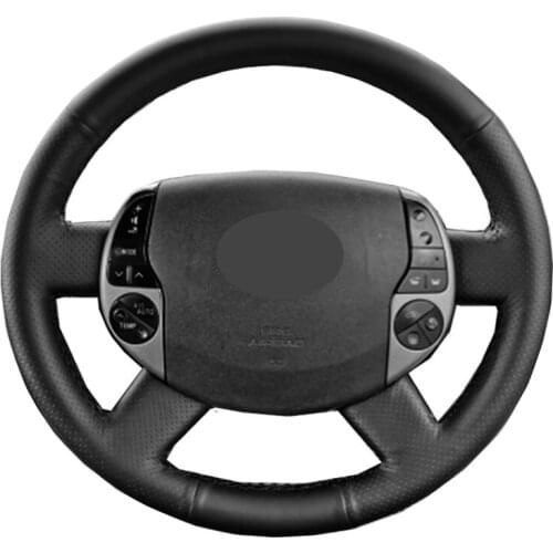 Hand Sewing Car Steering Wheel Cover Wrap Leather Suede Volant For Toyota Prius 20(XW20) 2003-2007 2008 2009 Raum 2 2003-2011