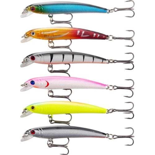For Fishing Floating Minnow Hard Fishing Lures78mm 4.8g Wobbler Swimbait Artificial Bait With Treble Hook Crankbaits Bass Tackle