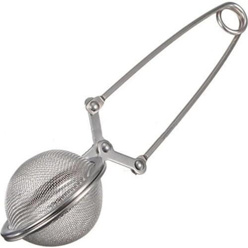 Stainless Steel Tea Infuser Sphere Mesh Tea Strainer Coffee Herb Spice Filter Diffuser Handle Tea Ball