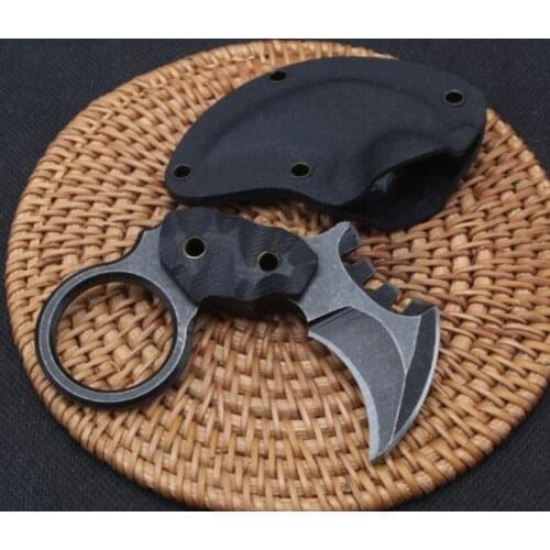 The One Doomsday Devil Mini Claw Karambit Knife AUS-8 Blade Tactical Pocket Fixed Blade Knife Hunting Fishing EDC Survival Tool