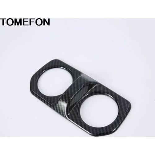 TOMEFON For Jeep Wrangler SUV 2018 2019 Rear Air Condition AC Vent Outlet Box Cover Trim Interior Accessories ABS Carbon Fiber