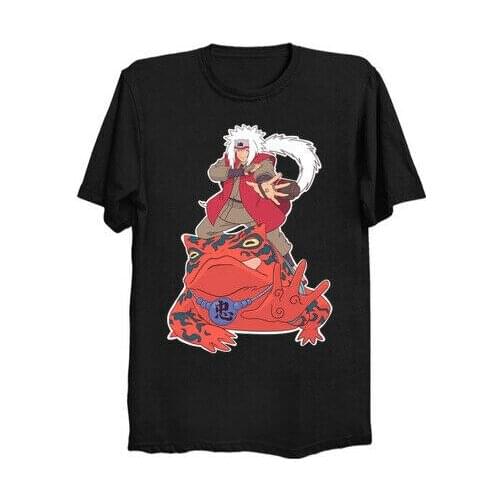 Jiraiya The Legendary Sannin Funny Manga Black T-Shirt Gift For Fans