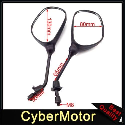 8mm Rearview Rear View Left Right Side Mirror For 4 Wheeler ATV Quad Pit Dirt Motor Bike Scooter Moped Motorcycle