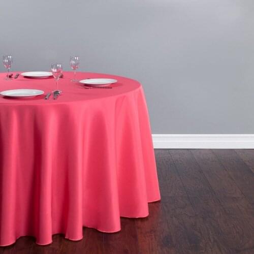 10Pcs Coral Round 120" Polyester Tablecloth For Wedding Party Banquet Decoration Hotel Supplies Free Shipping