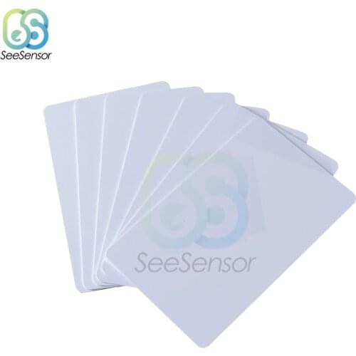 10Pcs RFID Card 13.56Mhz MF S50 Proximity IC Smart Card Tag For Access Control System ISO14443A