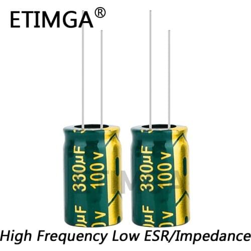 2PCS/LOT High Frequency Low Impedance 100v 330UF Aluminum Electrolytic Capacitor Size 13*20 330UF 20