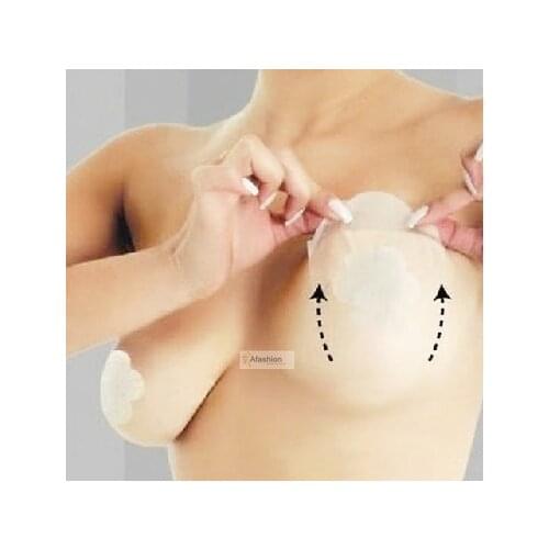 20 pcs Instant artificial breasts Lift invisible tape women paillette strap slips brand push up bikini Free shipping