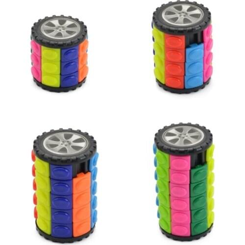 3D Slide Puzzle Irregular Cylinder Cube Early Learning Jigsaw for Kids Montessori Educational Playset for Preschools 69HE