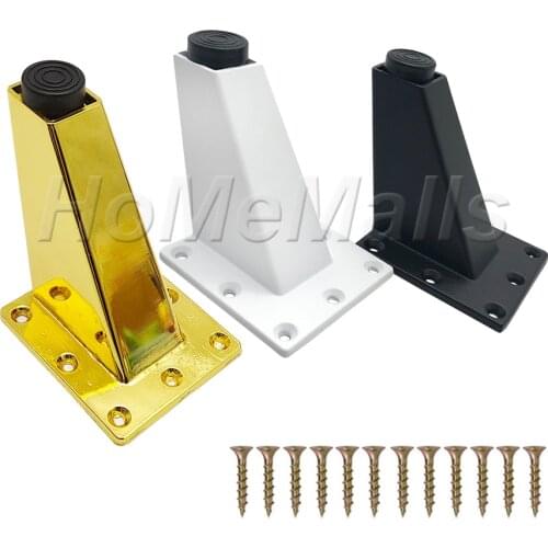 4pcs Oblique Furniture Legs Modern Practical Cupboard Feet As Sofa Office Couch Cabinet TV Stand Wardrobe Legs Aluminum Alloy