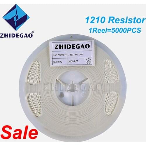 5000Pcs 1210 0R ~ 10M SMD Resistor 1/2W 0 1 10 100 150 220 330 ohm 1K 2.2K 10K 100K 0R 1R 10R 100R 150R 220R 330R ohm ZHIDEGAO
