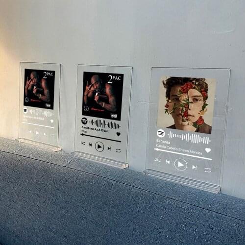 SPOTIFY Pop Music Album TOP 10 Popular Music Acrylic Anniversary Photo Album Plaque Spotify Style Board Spotify Lover Gift