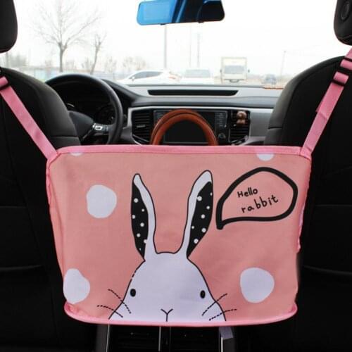 Auto Phone Holder Backseat Organizer Printed Large Capacity Oxford Cloth Seat Back Holding Net Between Car Seats Storage Bag