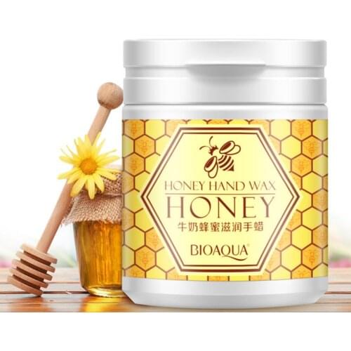 BIOAQUA Milk Honey Moisturizing Hand Wax Hand Mask Nourish Whitening Exfoliating Hand Care Hand And Feet Mask SPA 170G