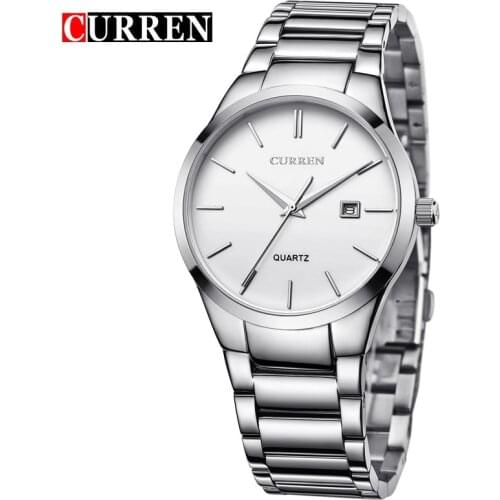 Relogio masculino CURREN Luxury Brand Full Stainless Steel Analog Display Date Mens Quartz Watch Business Watch Men Watch 8106