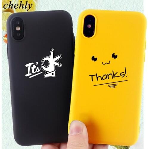 Funny Letter Phone Case for IPhone 6s 7 8 11 Plus Pro X XS MAX XR YES NO Cases Soft Silicone Fitted TPU Back Cover Accessories