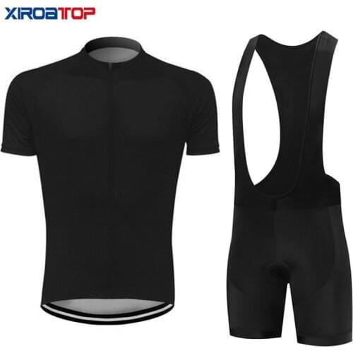 Black Cycling Jersey Set Summer Bib Shorts Bike Clothes Bicycle Clothing mtb jersey Bike Clothing Cycling Sets roupa ciclismo
