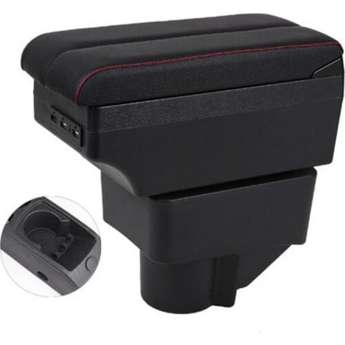 For Ford Fiesta armrest box central content box interior Armrests Storage car-styling accessories part with USB