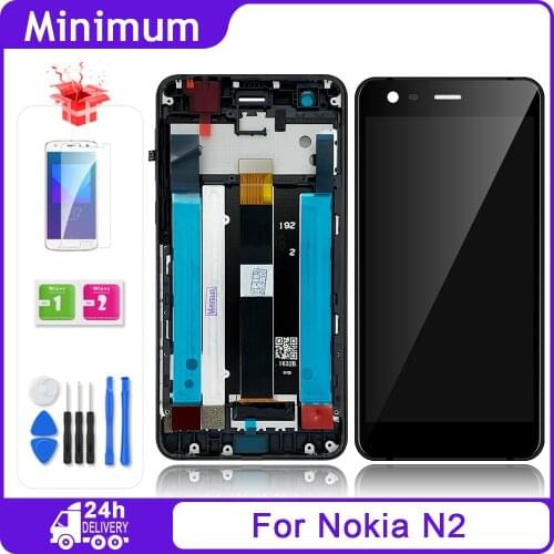 For Nokia 2 TA-1007 5.0" LCD Display Touch Screen With Frame Replacement Parts For Nokia2 N2 TA-1029 TA-1023 TA-1035 TA-1011
