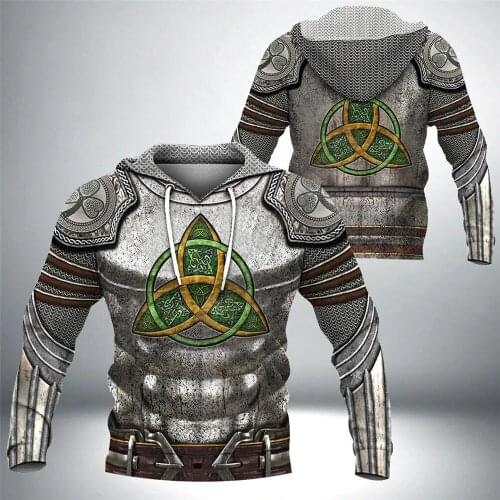 Irish Armor Knight Warrior Chainmail 3D Printed Hoodies Fashion Pullover Men For Women Sweatshirts Sweater Cosplay Costumes 03