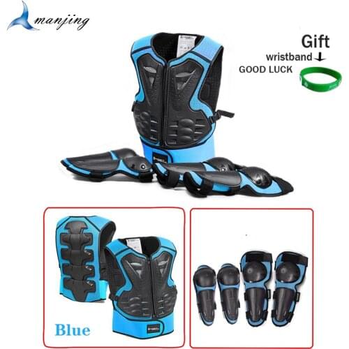 With Gift For 4-16 years Child Baby youth Full Body protect armor Vest Cycling Skating suits Chest Spine Knee Elbow Guard LL