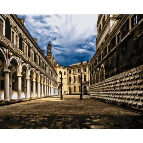 Beautiful House DIY Painting By Numbers Modern Home Wall Art Picture Handpainted Oil Painting For Room Artwork 40*50